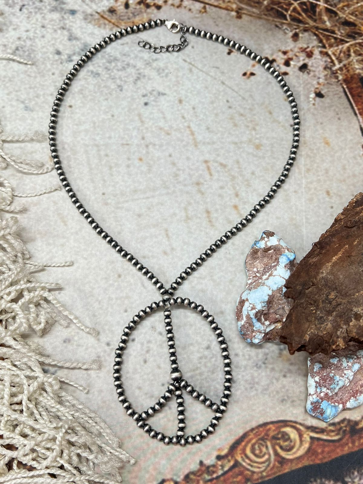 Handmade Sterling Silver Beaded Necklace